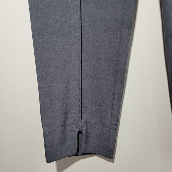 Lulus grey straight leg trousers lightweight office minimalist neutral business - Picture 3 of 13